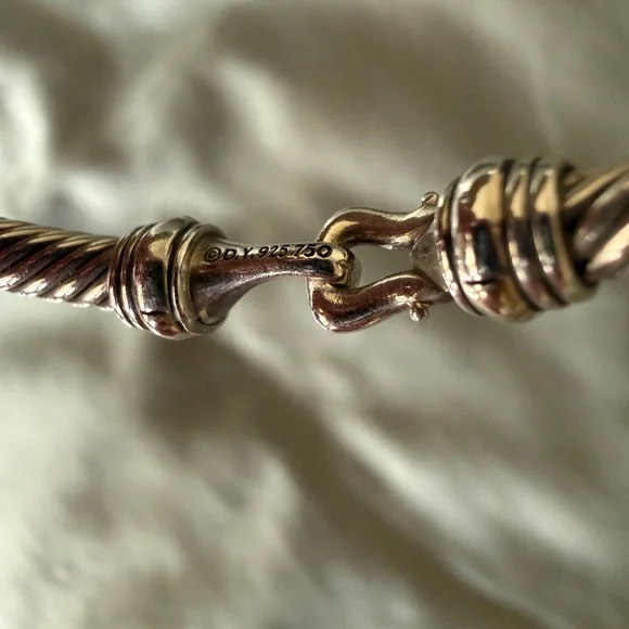 David Yurman Twisted Silver Bracelet - Picture 3 of 4